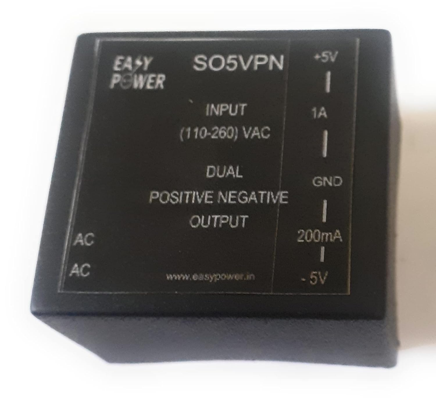 Easy Power (110-260) VAC t0 Dual +5 & -5 VDC Power Supply Module