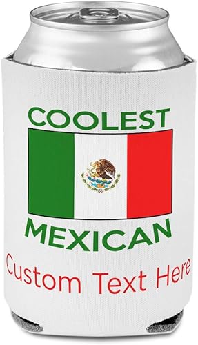 Fundas personalizadas para latas Enfriador de bebidas Los países mexicanos más geniales México Buceo Fiesta de espuma Cubierta de cerveza Blanco