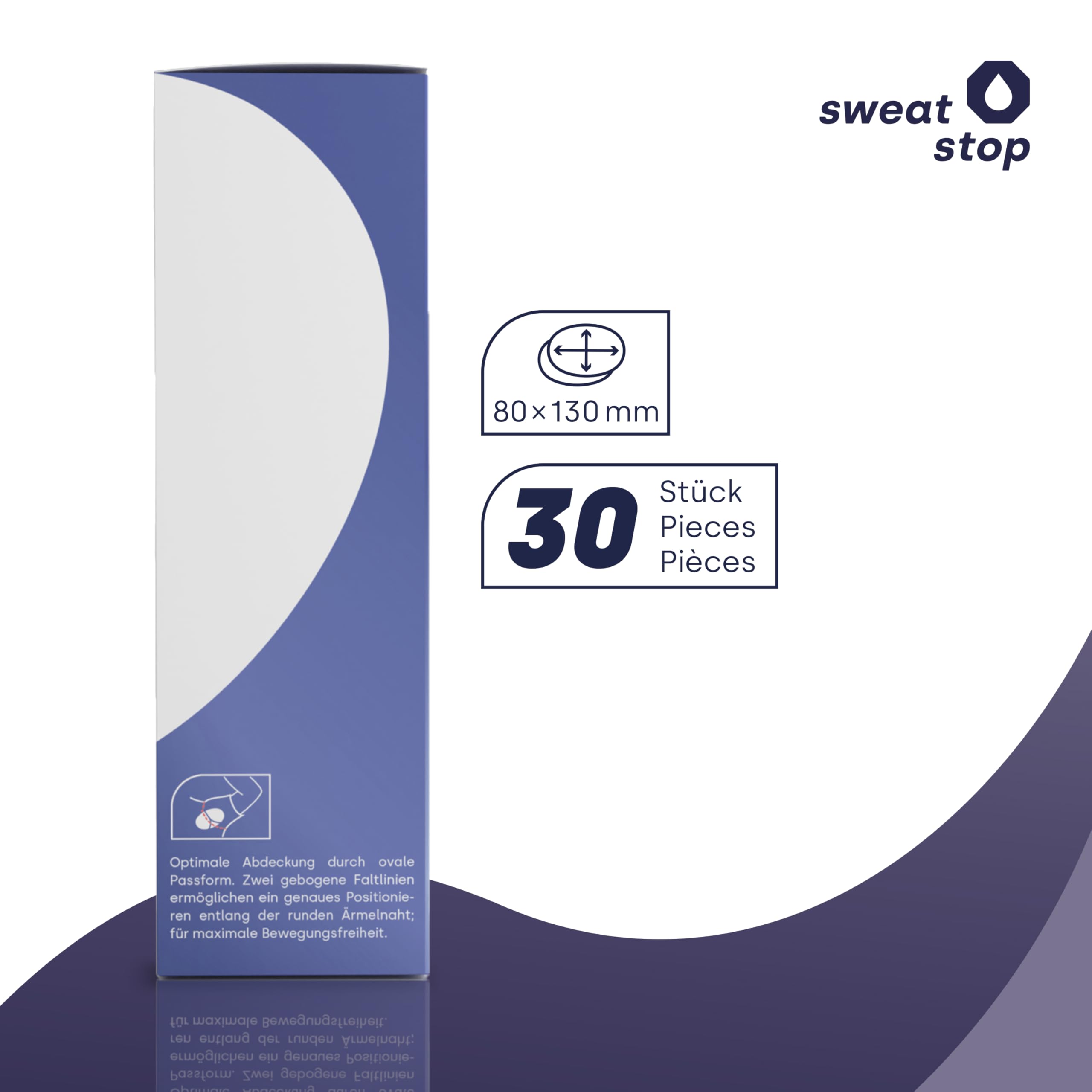 SweatStop patches anti auréoles pour les aisselles contre les taches de sueur | auto-adhésifs, absorbants et discrets - Sécurité 24h