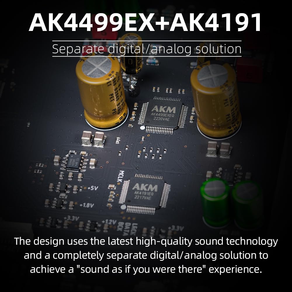S.M.S.L SMSL DL300 AK4499EX+AK4191 Audio Decoder Amplificatore per cuffie, 4 toni, 6,35 mm/4,4 m, DOP, XU-316, supporto DSD, MQA, CD MQA, LDAC,apt-X HD, TND+N -124 dB,con telecomando