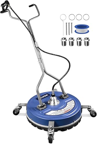 MEKOH Limpiador de superficie para lavadora a presión de 20 pulgadas, 4500 PSI, accesorio de limpiador de superficie con ruedas, accesorio de