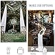 PONY DANCE Voile Gardinen Weiß Transparent Modern Ösenvorhang 2er Set H 600 x B 75 cm Wohnzimmer Vorhänge Stores Gardinen Weiss Vorhang Durchsichtig