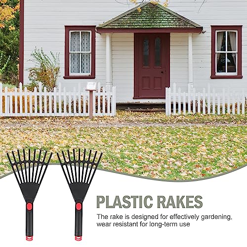 Cabilock 2Pcs Rastrillos de Mano para Jardín de Plástico miniatura 2