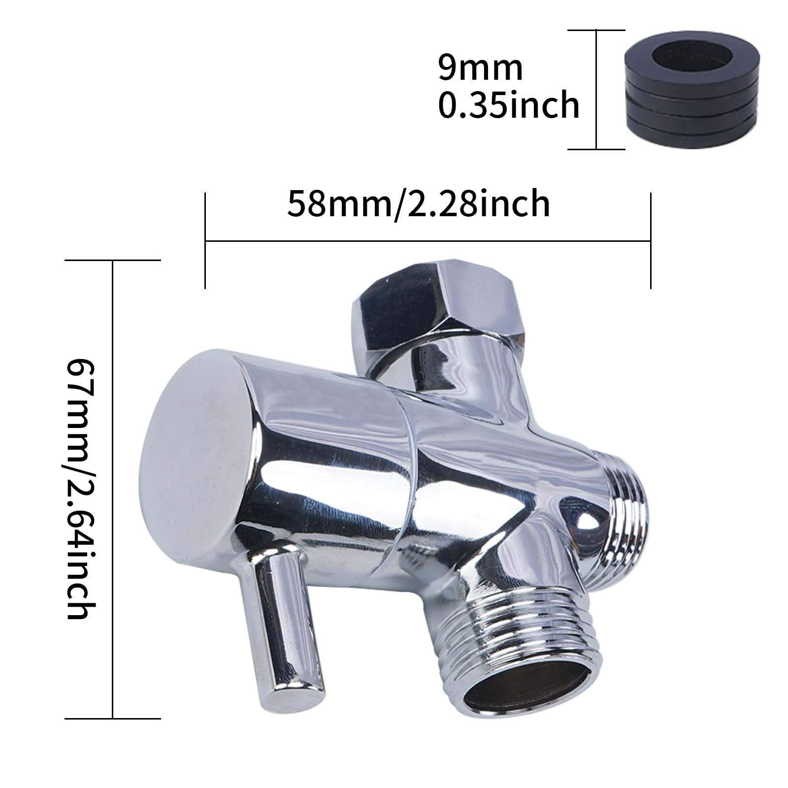 Valvola Deviatore 3 Vie Per Doccia | In Ottone Con Adattatori | Compatibile M22-M24 E G1/2 - Foto 12