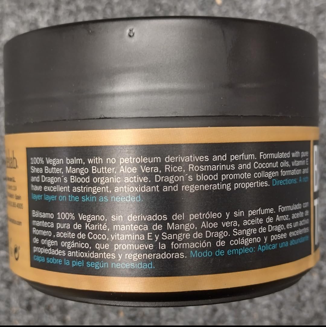 BALM TATTOO Dragon's Blood Butter 250 ml ohne Parfüm, vegan, feuchtigkeitsspendend während und nach dem Tätowieren, verengt die Poren, um starkes Ausbluten der Farben zu verhindern