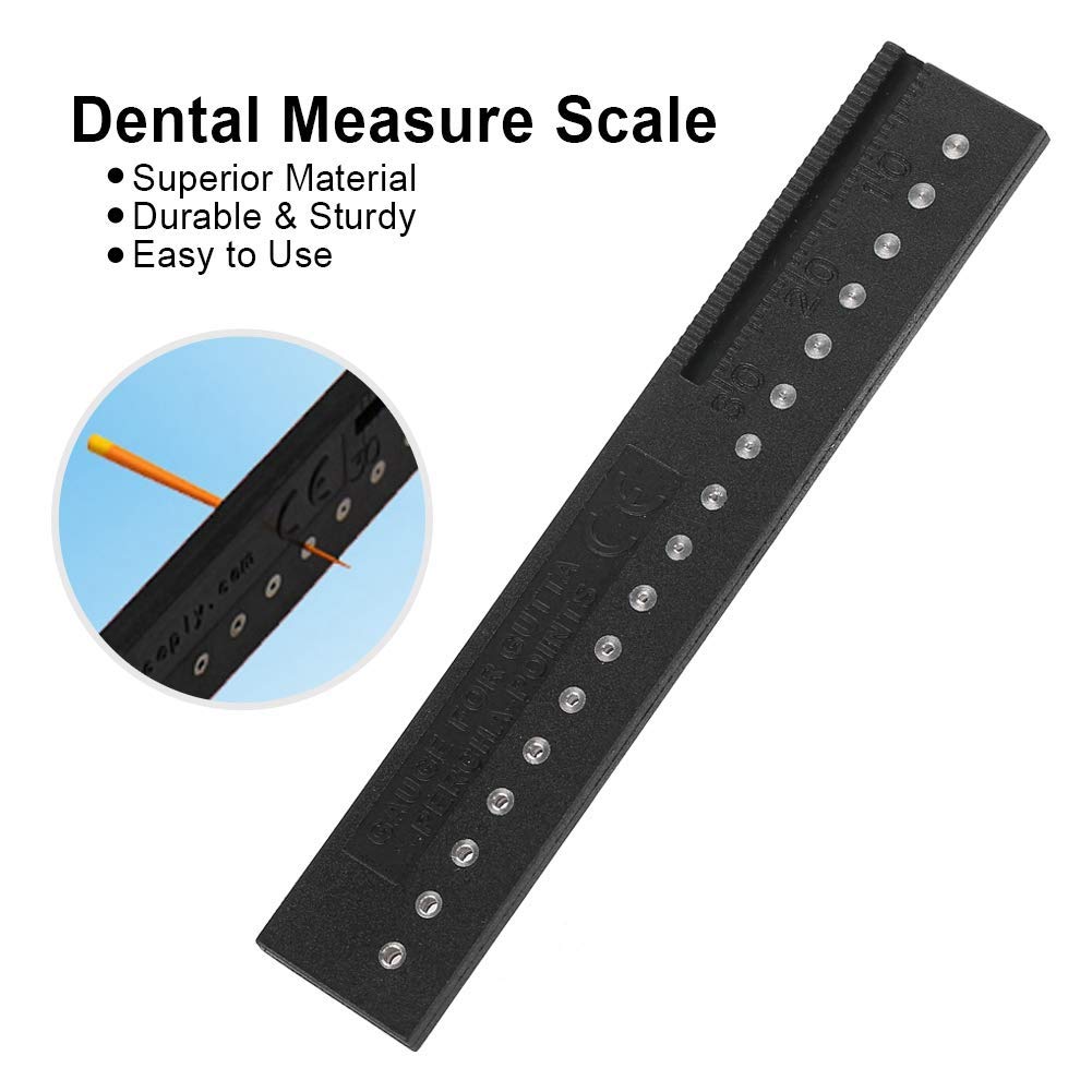 Échelle de mesure endodontique Gutta Percha Points Span Mesure Échelle Règle de mesure Outils dentaires Appareils de mesure endodontiques légers et durables