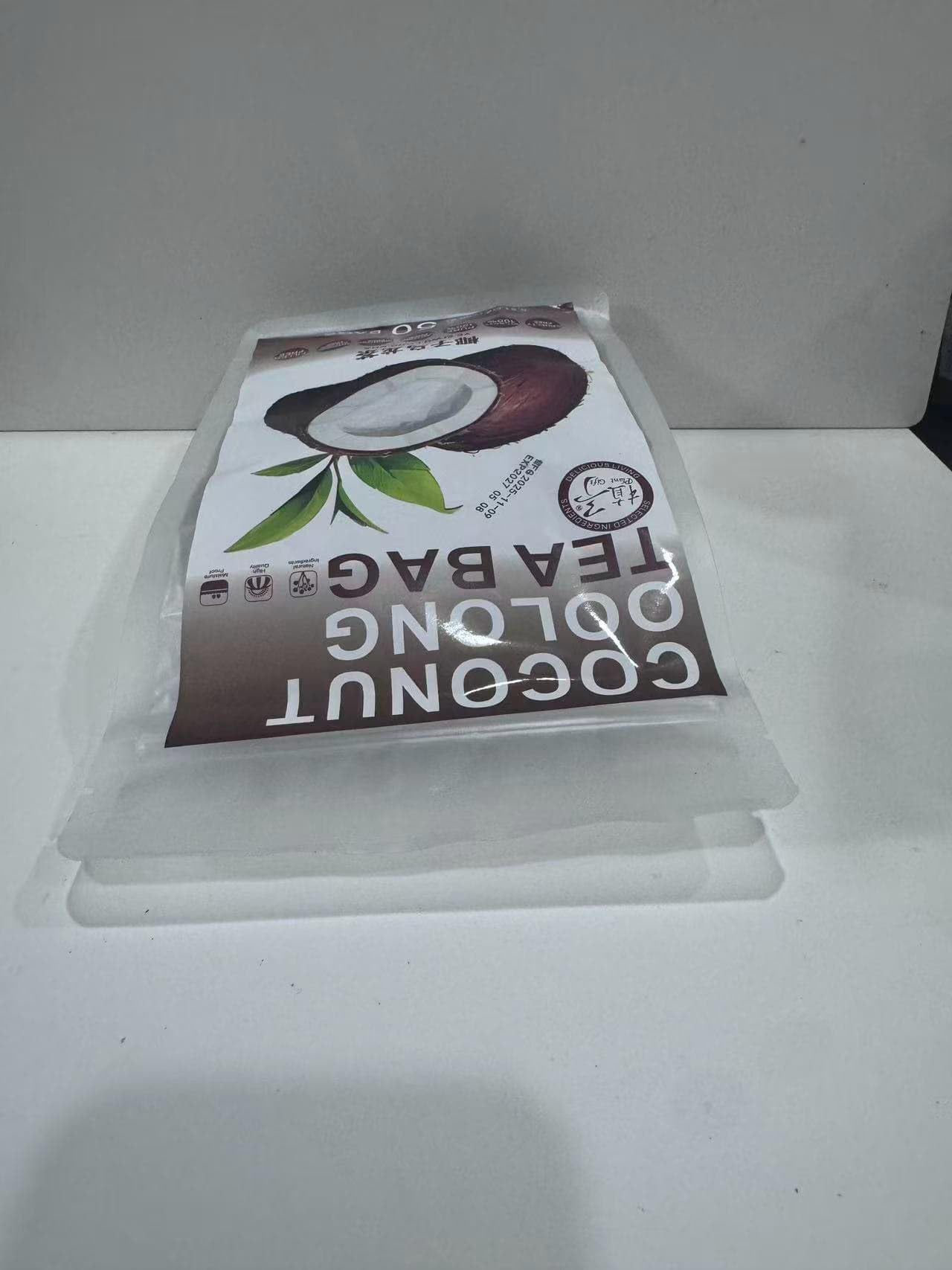 Plant Gift Coconut Oolong Tea Bag Set - 8.81oz (5g x 50 Bags) - Natural Chinese Floral Tea Blend with Zucchero di Roccia and Healthcare Benefits 250g 椰子乌龙茶