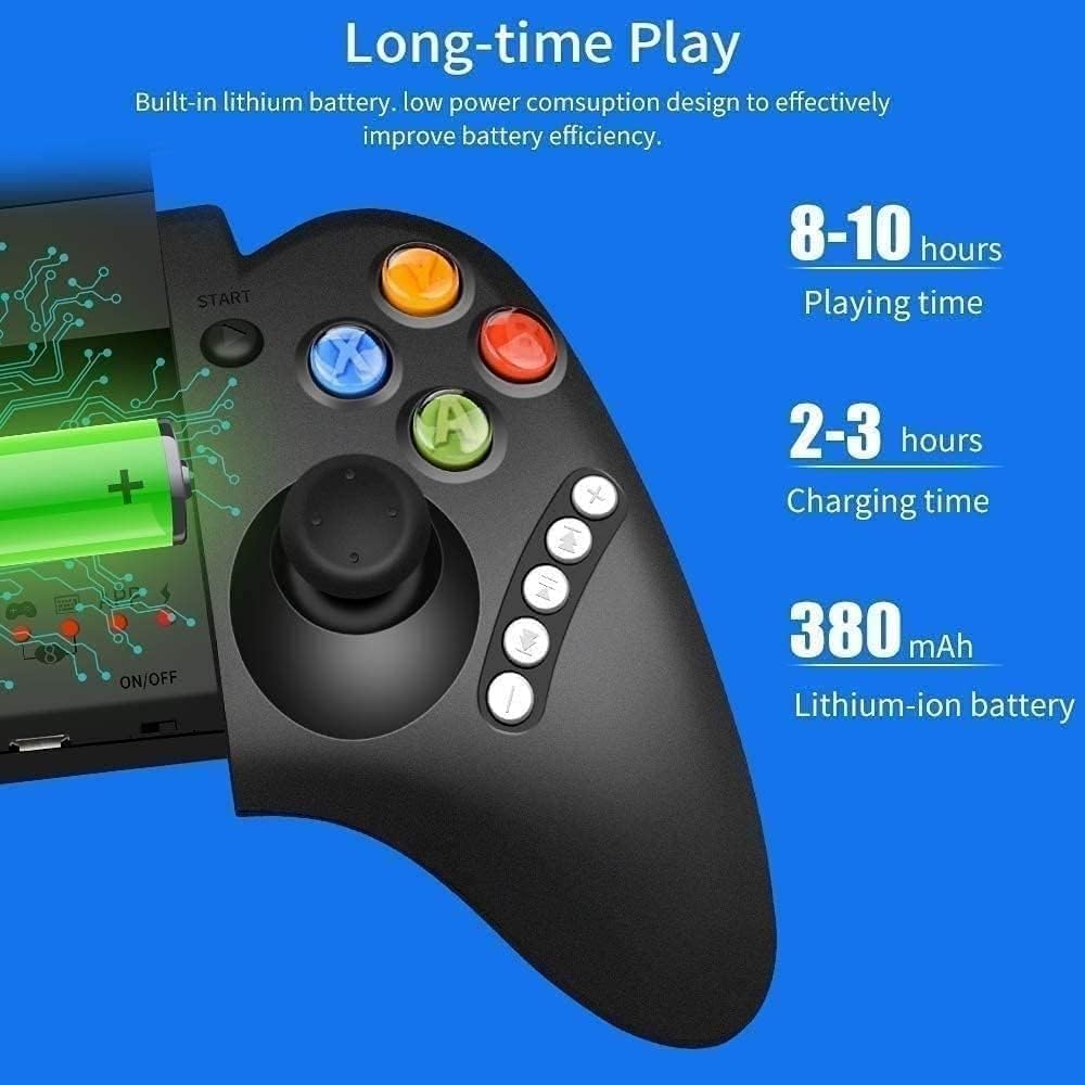 LEONYS Controlador Gamepad, Controlador inalámbrico Gamepad, Joystick Gamepad for teléfono móvil con soporte retráctil for teléfono, for entretenimiento en juegos Operación simple, le permite experime