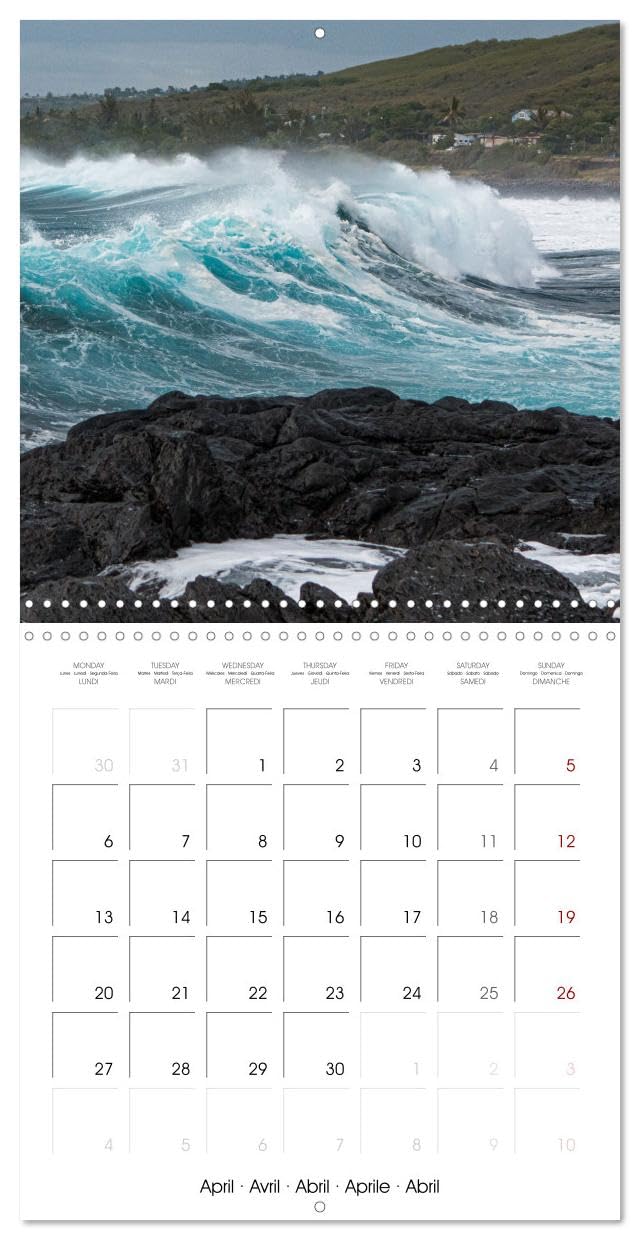 L'ile de la Réunion, un volcan au milieu de l'océan Indien (Calendrier mural carré 2026 30x30 cm) Calendrier double avec une page pour vos prises de notes: Les merveilles de l'île de la Réunion