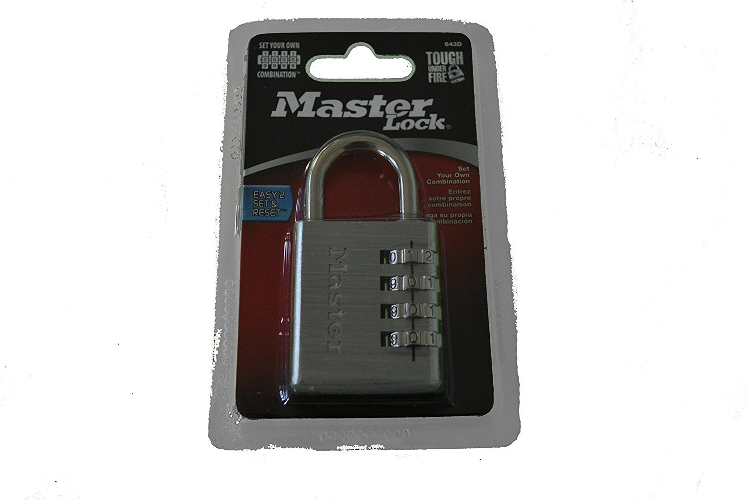 Master Lock 643D 1-9/16in. Combination Padlock (4, 1-9/16in)