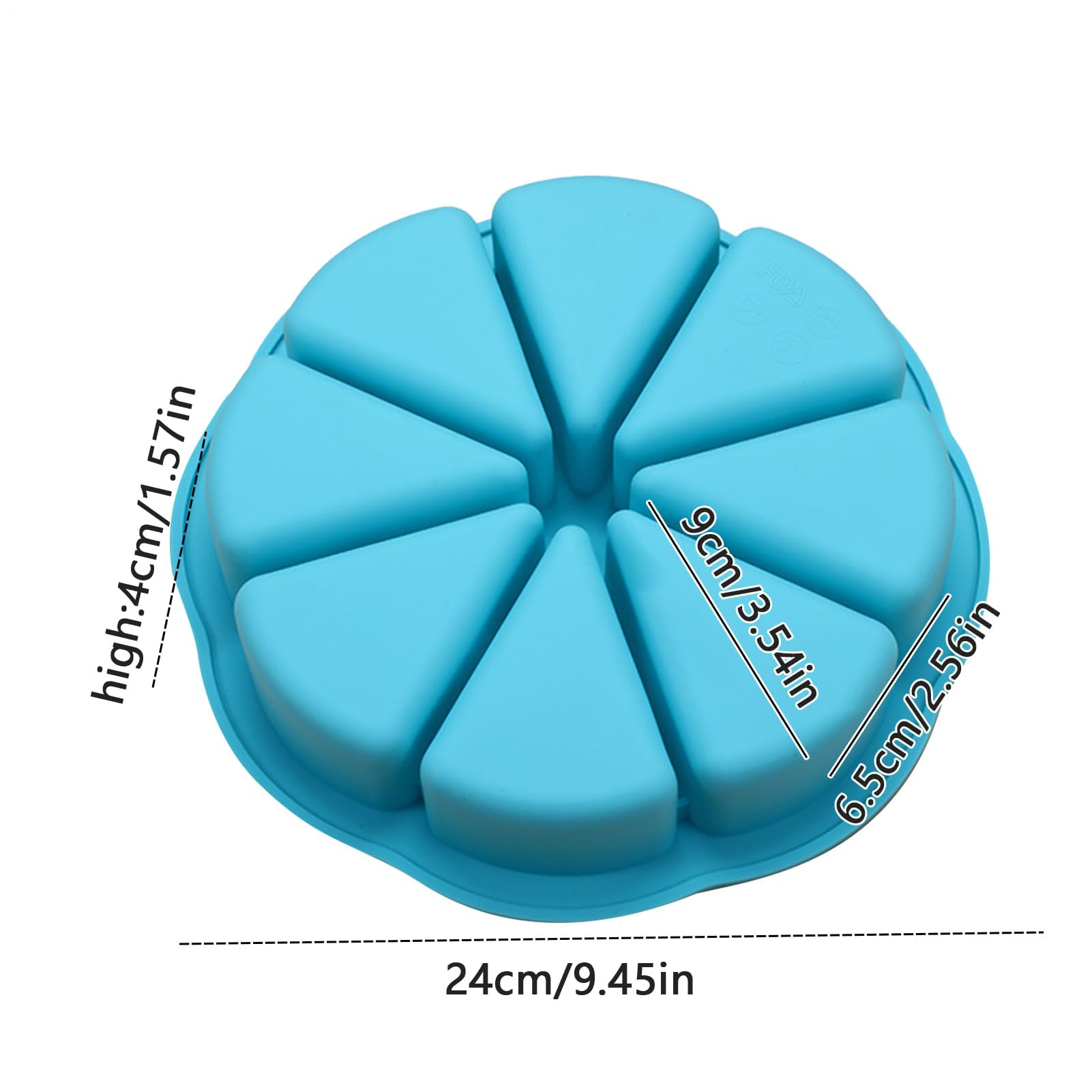Molde de silicona para bollos, molde antiadherente de 8 cavidades para tarta de queso y mousse, molde resistente al calor para hornear, herramienta de cocina de preparación de postres