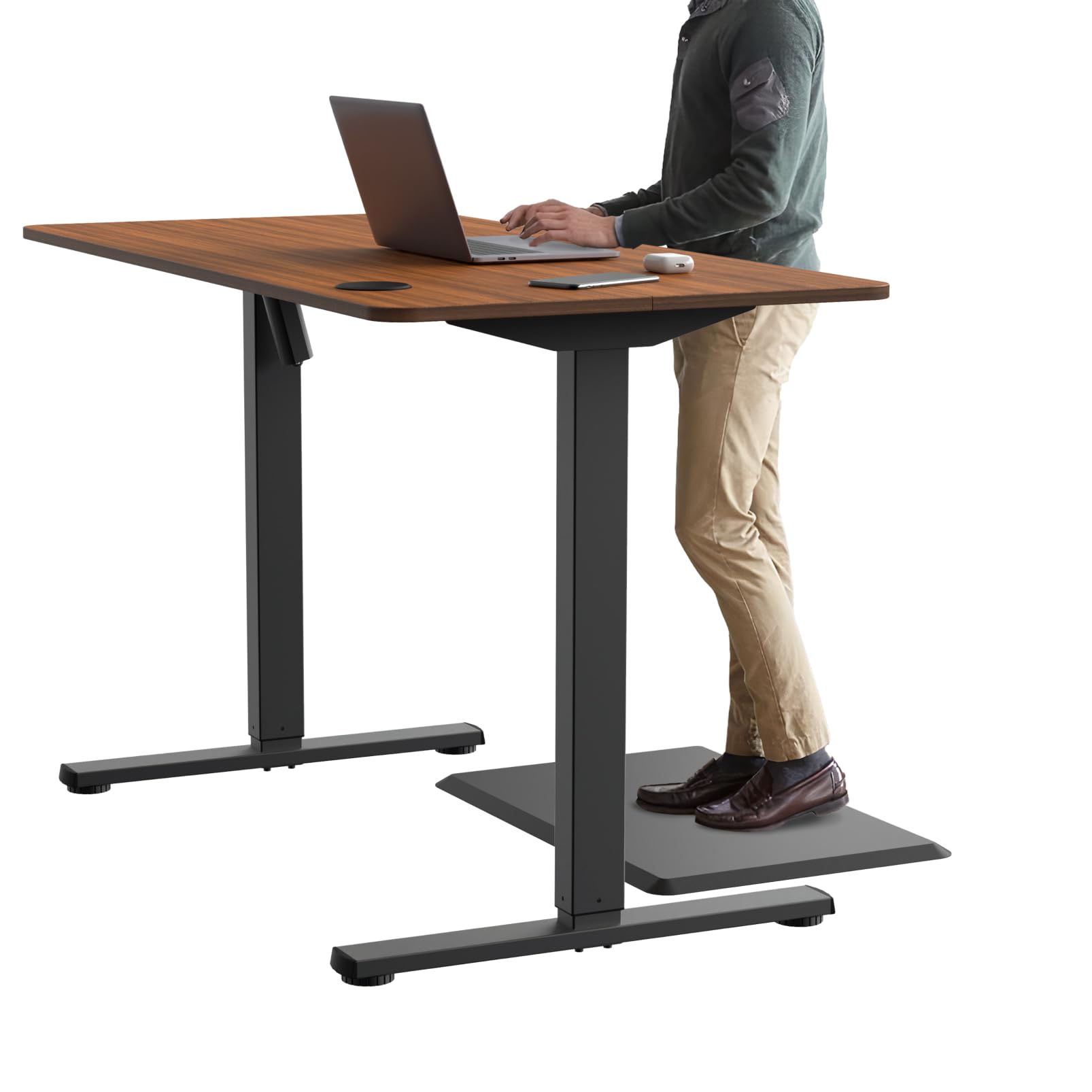 Fohfurniture Tapis anti-fatigue pour poste de travail debout 75 x 51 x 2 cm avec poignée pour table haute, bureau, cuisine, bureau, cuisine, bureau, tapis de travail pour debout debout, étanche et