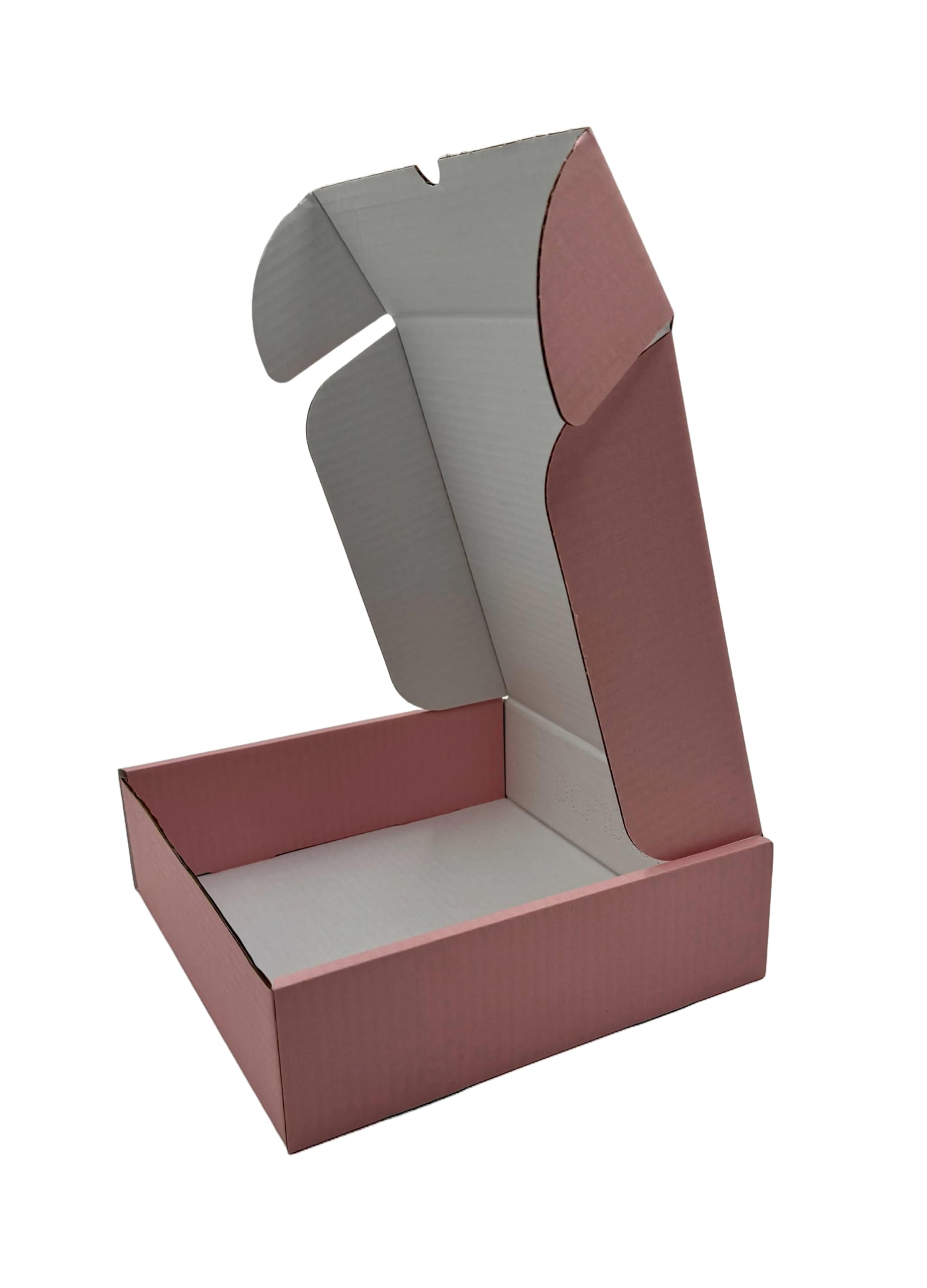 iDEALS UK PACKAGING LTD folding gift boxes with lids, shipping boxes gifting postal boxes cardboard boxes 250 x 250 x 75mm (10'' x 10'' x 3'') small parcel - Pack of 10 (Pink)