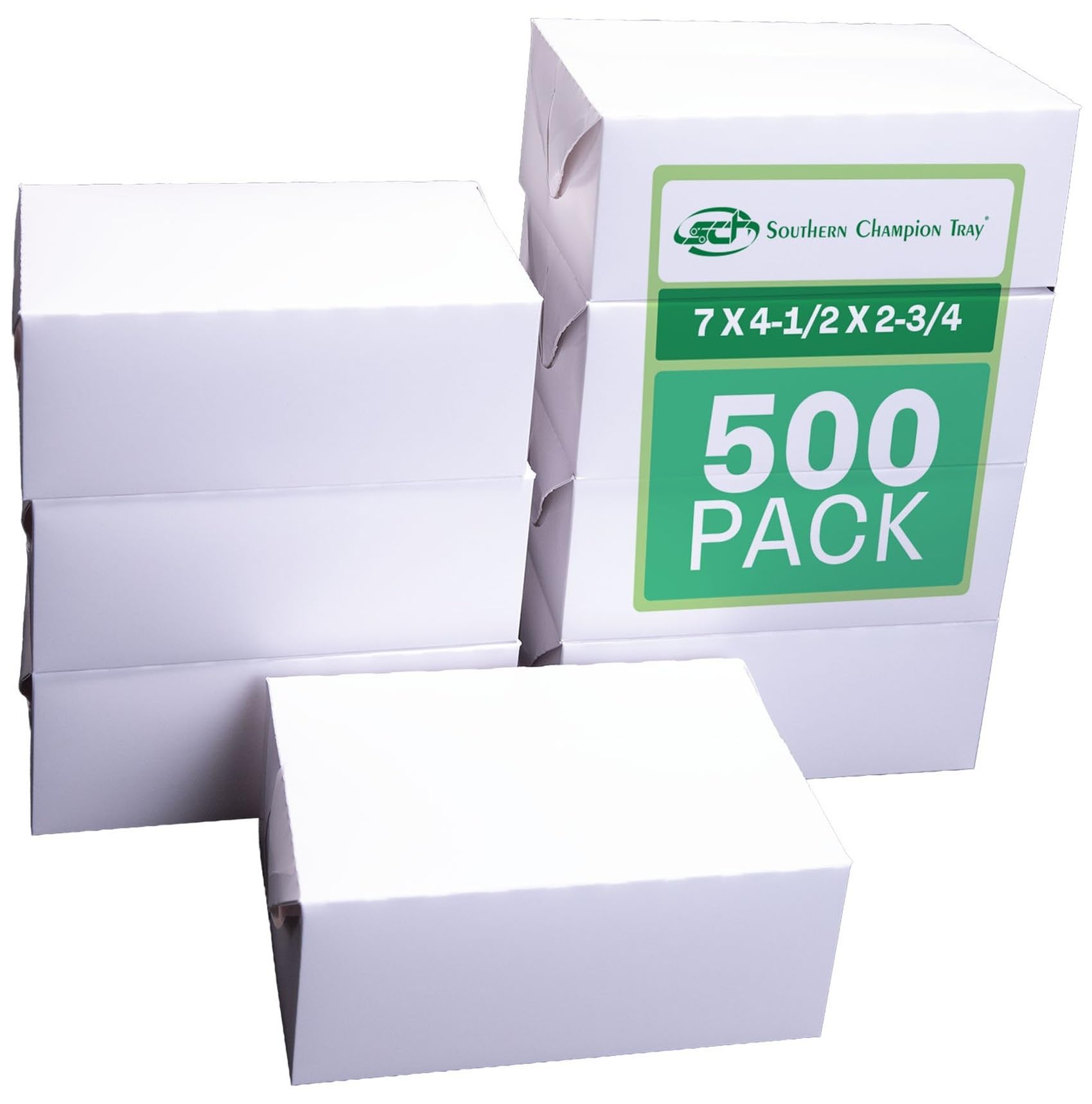 Paperboard White Snack Carry-Out Box by SOUTHERN CHAMPION TRAY – Fast Top, 1.5 quarts, Cardboard, White, Pack of 500