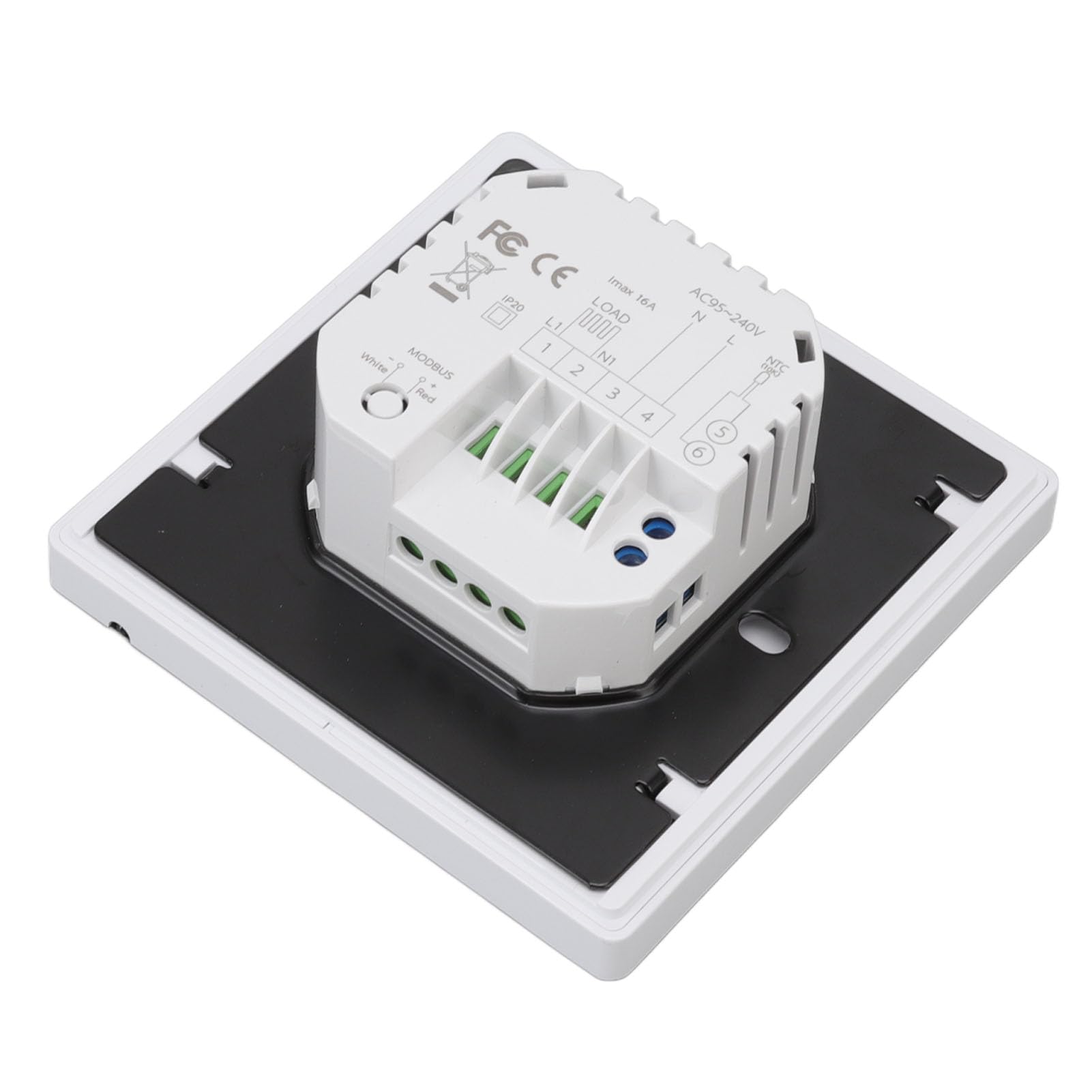 FTVOGUE Termostat Podłogowy do Użytku Domowego Programowalny Regulator Temperatury w Pomieszczeniu WiFi, Cyfrowy Termostat z Ekranem Dotykowym 95 do 240 V, Duży Wyświetlacz LCD, Ustawienie od 41 95°F