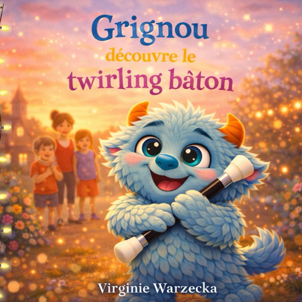 Grignou découvre le Twirling bâton: Une histoire tendre sur le courage, la confiance en soi et le sport pour les enfants de 3 à 6 ans (Les aventures de Grignou)