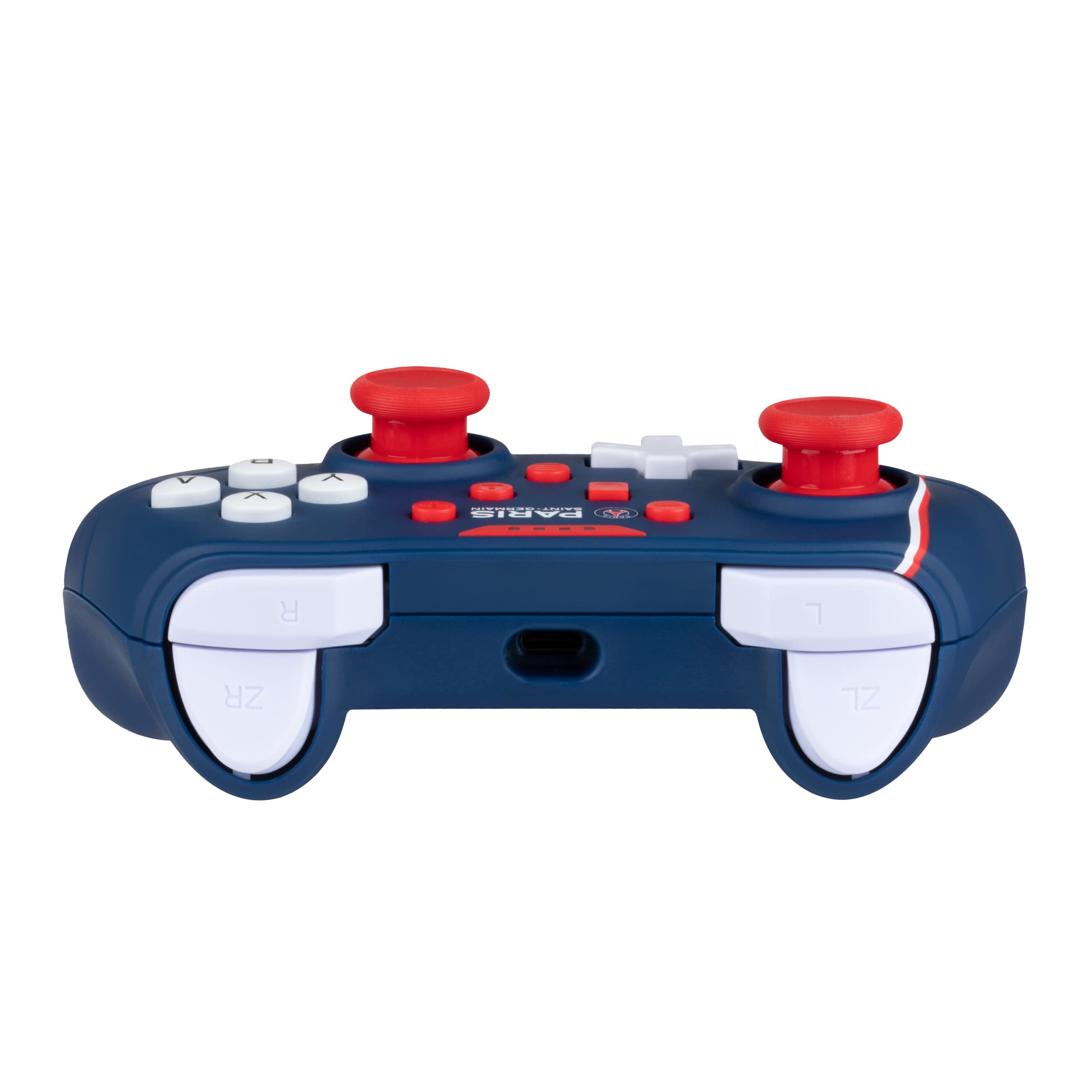 Konix PSG Manette filaire pour Nintendo Switch, Switch 2 et PC - Fonction vibration - Câble 3 m - Bleu, blanc et rouge - 4