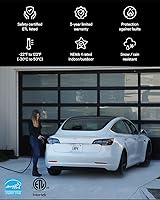 Vista 3 de ClipperCreek HCS-40P, 240V, 32A, Estación de carga de EV, con enchufe 14-50, cable de 25 pies, seguridad certificada, hecho en América