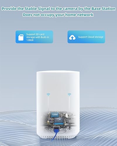 Miniatura 8 de CKK Sistema de Cámara de Seguridad Solar 2.5K 4 piezas Sistema de Cámara de Seguridad Inalámbrica para Exteriores con Tarjeta de 128GB, PTZ 360,