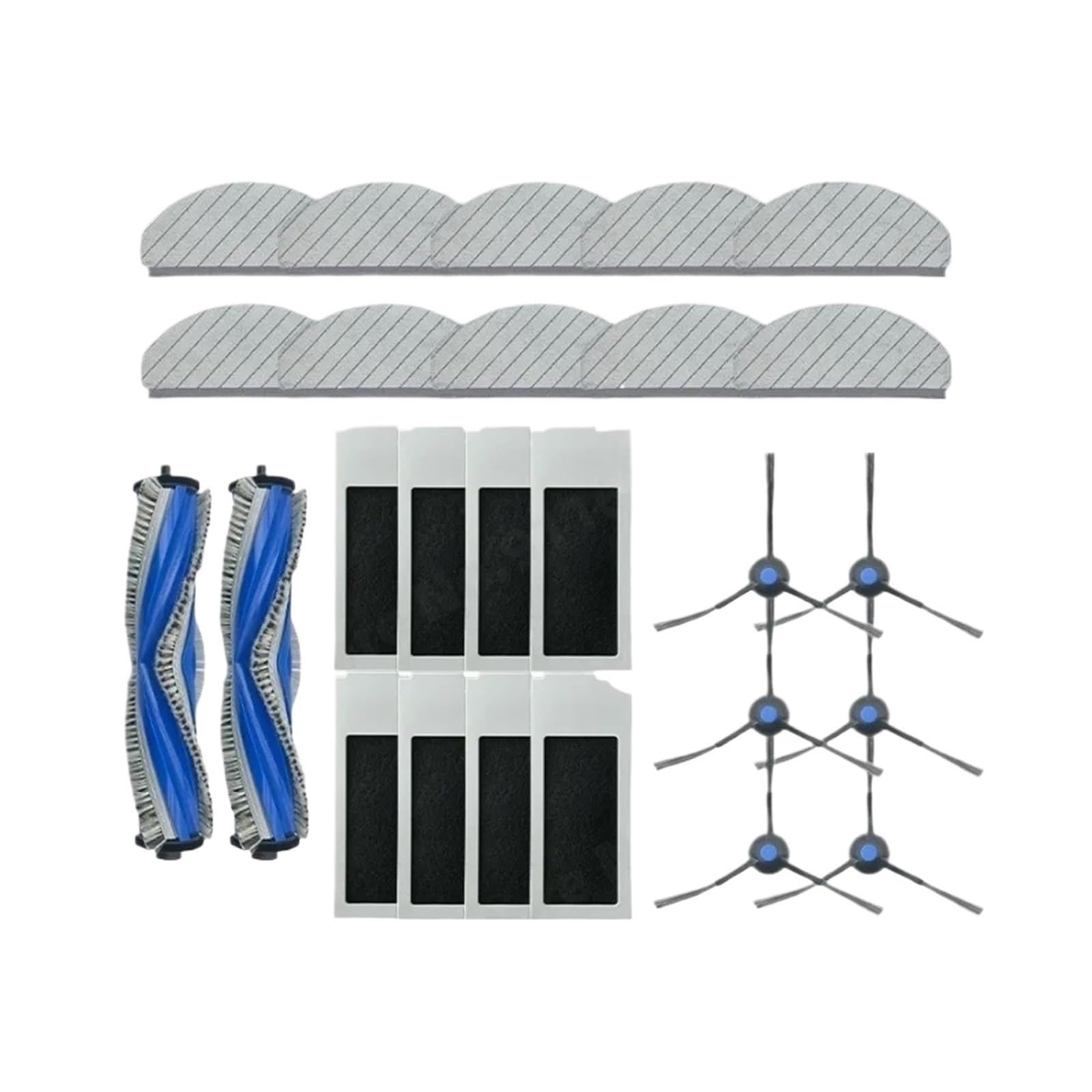LTDXLNBWQ Compatible With ECOVACS Deebot N20 N20 PLUS N20 PRO PLUS Spare Parts Main Side Brush Hepa Filter Mop Cloth Replacement Accessories(Set 4)