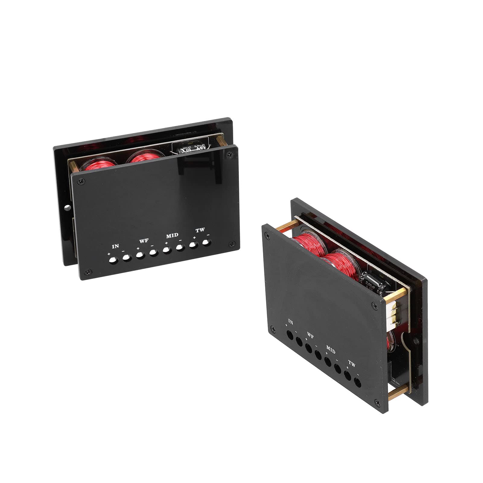Surebuy Speaker Frequency Divider, Exquisite Audio Frequency Divider ABS + Metal for Car Sound Syste