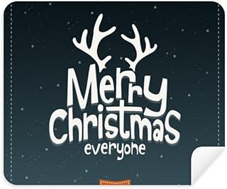 Merry mas Reindeer Cartoon Pattern Cleaning Cloth Screen Cleaner 2pcs Suede Fabric