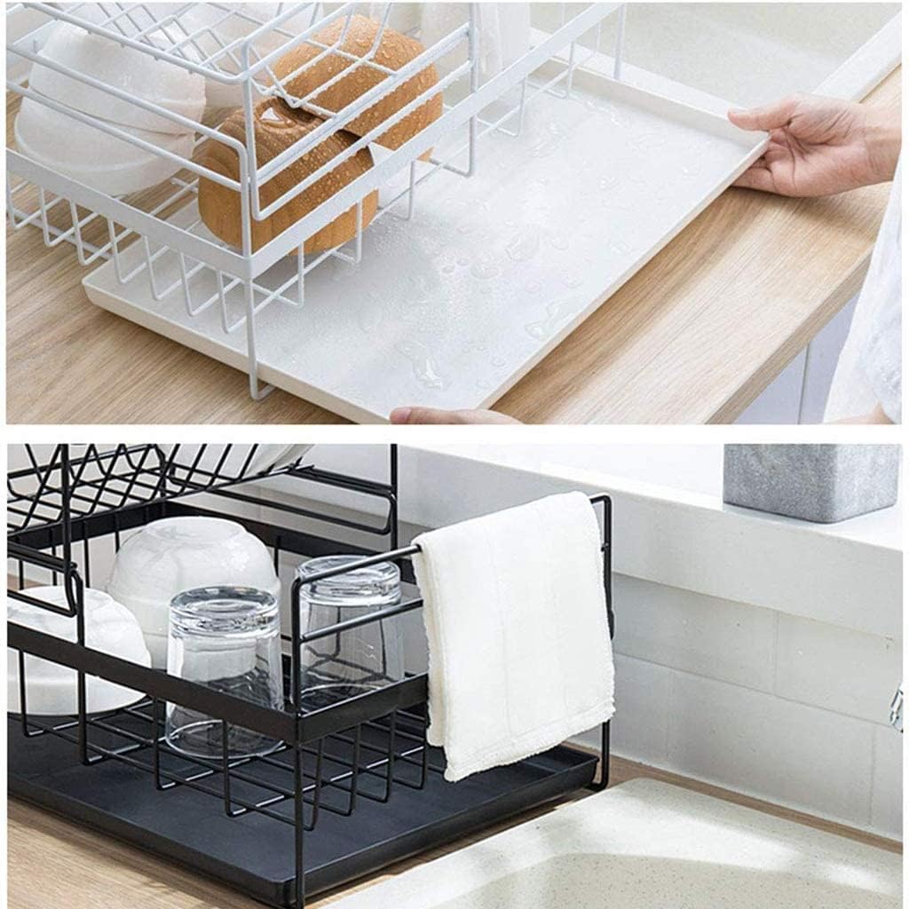 Dish Rack Dish Rack - Dish Drying Rack Dish Rack with Utensil Holder Cup Holder and Dish Drainer for Kitchen Counter Top