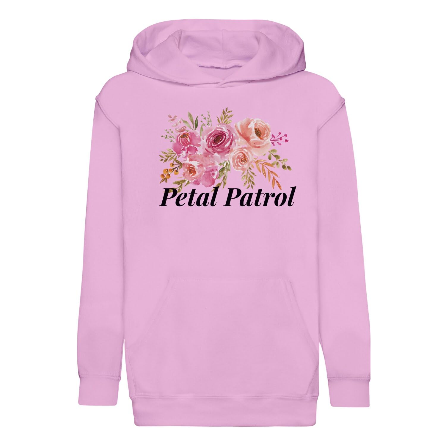 Sweat à capuche enfant premium motif bouquet aquarelle mariage de mariée