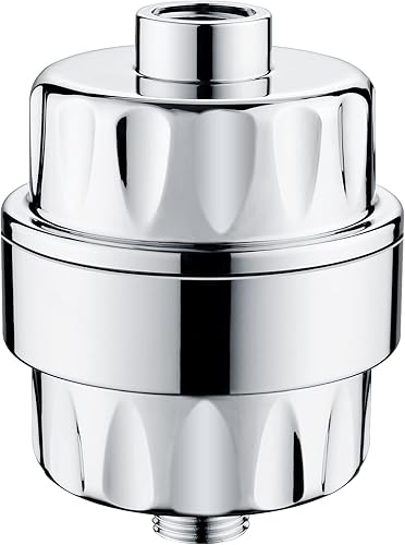 Miniatura 1 de BRIGHT SHOWERS Filtro de ducha de alto rendimiento para agua dura, elimina el cloro y el fluoruro, suavizante universal de agua de ducha multietapa