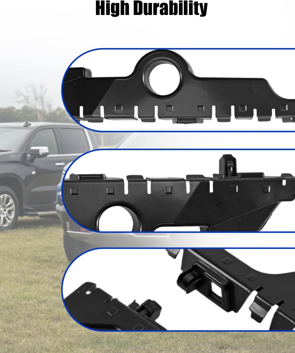 2 Pcs Front Bumper Cover Support Brackets Fit for Chevrolet Silverado 1500 2019-2025 Replace GM1043155 GM1042155 84624944 84624943