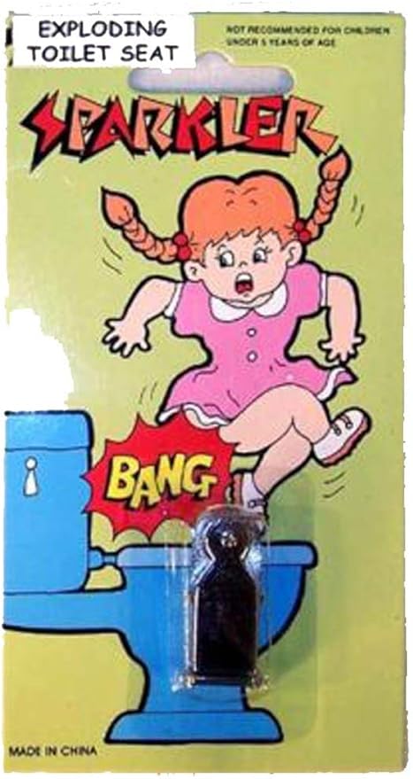 Amazon Com 4 Pieces Of Exploding Toilet Seat Pranks Scare Your Friends With This Gag Everything Else