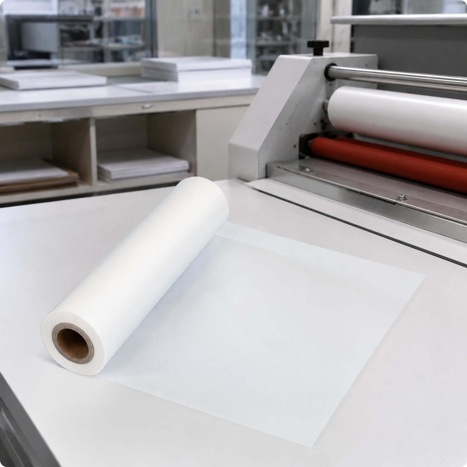 Pellicule Plastifiante Thermique 22 Cm sur Noyau 25 Mm pour Laminage à Chaud s Documents Courants Supports, Mat, 200M
