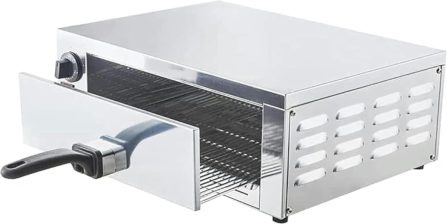 Pizza Electric Oven, Toaster Oven with 16 "Stainless Steel Personal Pizza Drawer, Adjustable Temperature of 50-300 ° C/Uniform Heating, Suitable for Kitchen and Commercial Use