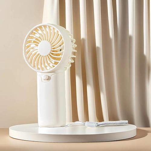 Miniatura 3 de Ventilador de mano, mini ventilador de escritorio portátil, ventilador personal ligero para exteriores, viajes, oficina, camping, no necesita carga,