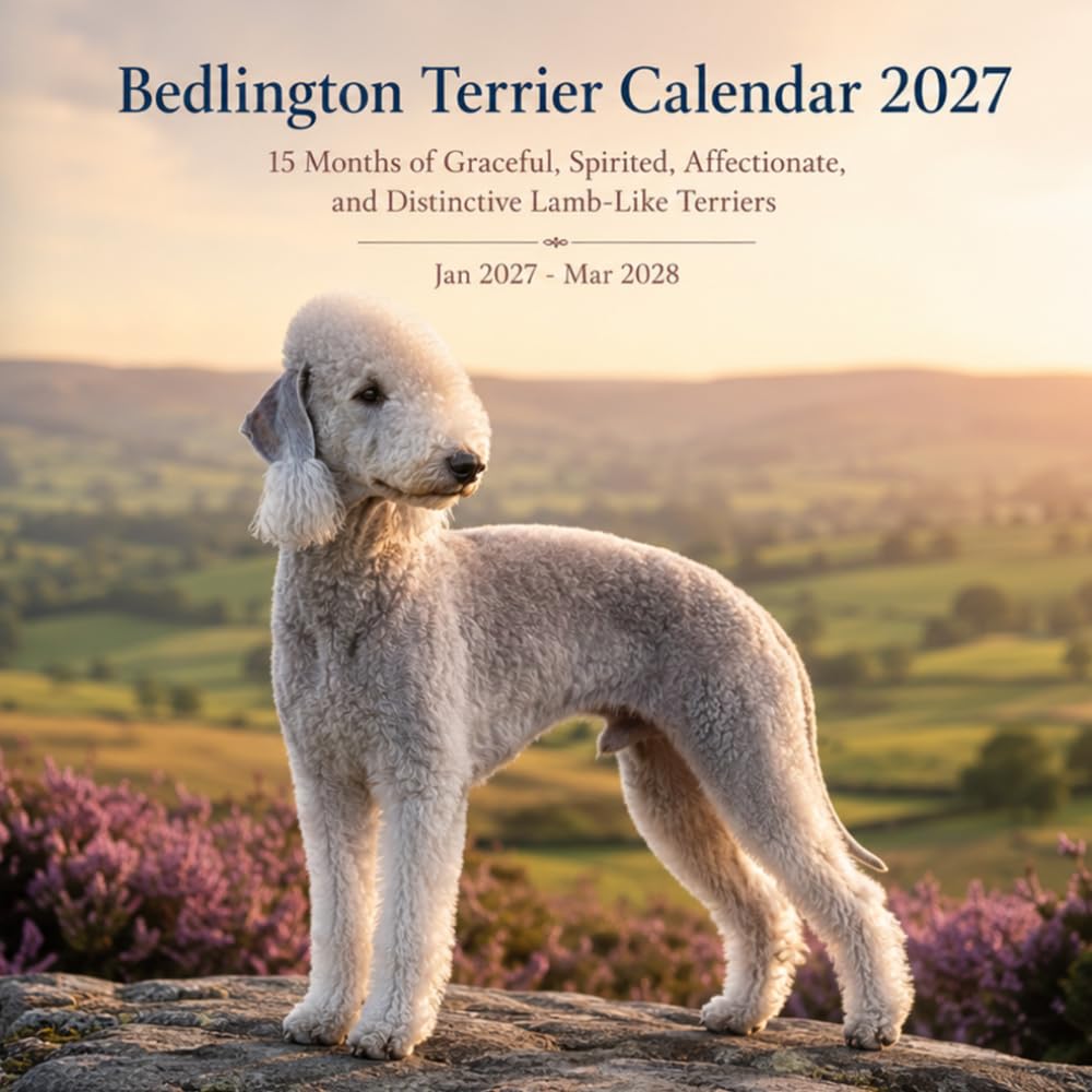 Bedlington Terrier Calendar 2027: 15 Months of Graceful, Spirited, Affectionate, and Distinctive Lamb-Like Terriers | Jan 27–Mar 2028