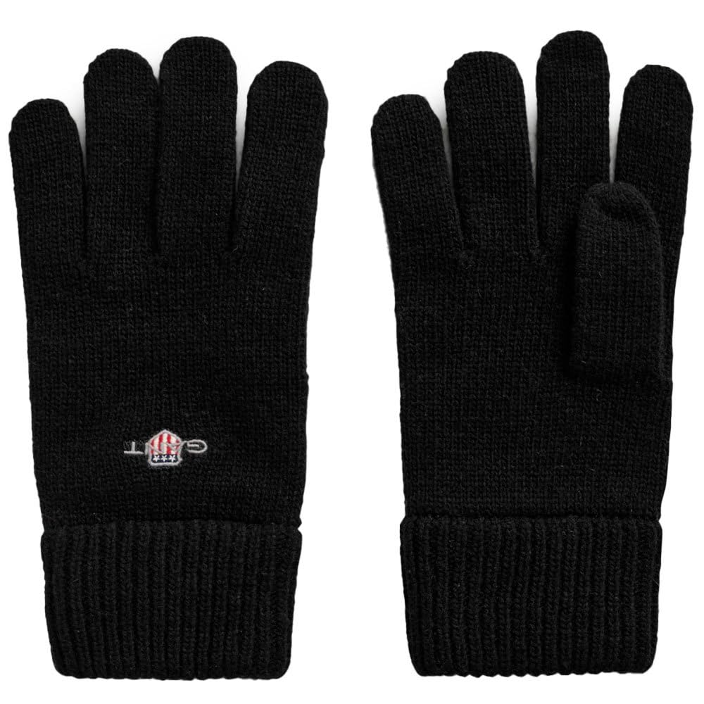 GANT Unisex SHIELD WOOL GLOVES Gloves, Black, Standard