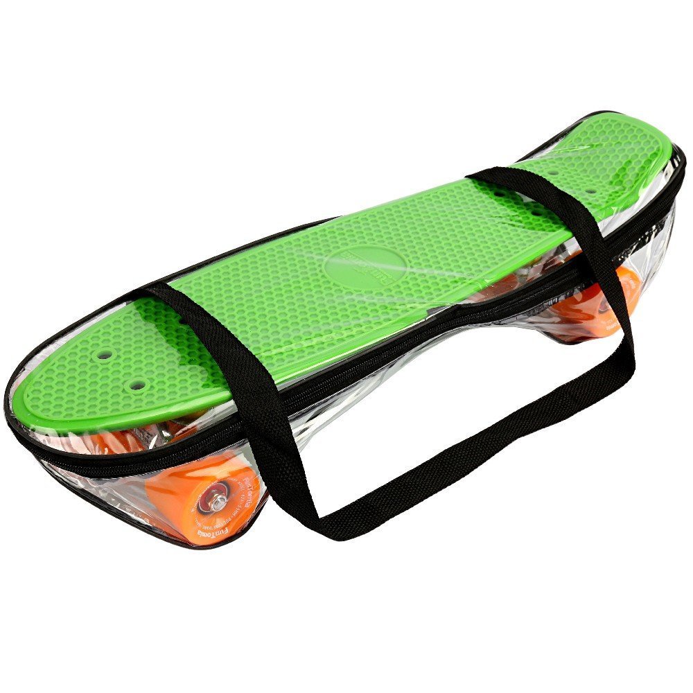 FunTomia Planche à roulettes Mini-Board Skateboard 57cm - avec roulements ABEC-11 - Style Retro Cruiser en Plastique (Vert + T-Tool)
