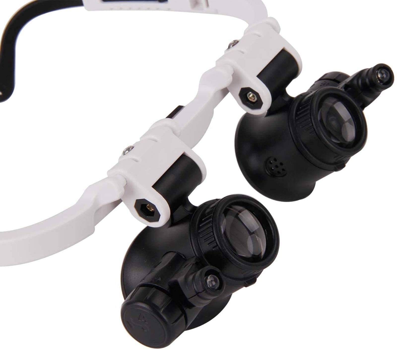 Lupa con Diadema Ajustable Y Luz Led, Aumentos De 8X, 15X Y 23X, Binoculares con Lupa Manos Libres para Lectura, Lupa, Reloj Y Reparación De Dispositivos Electrónicos.