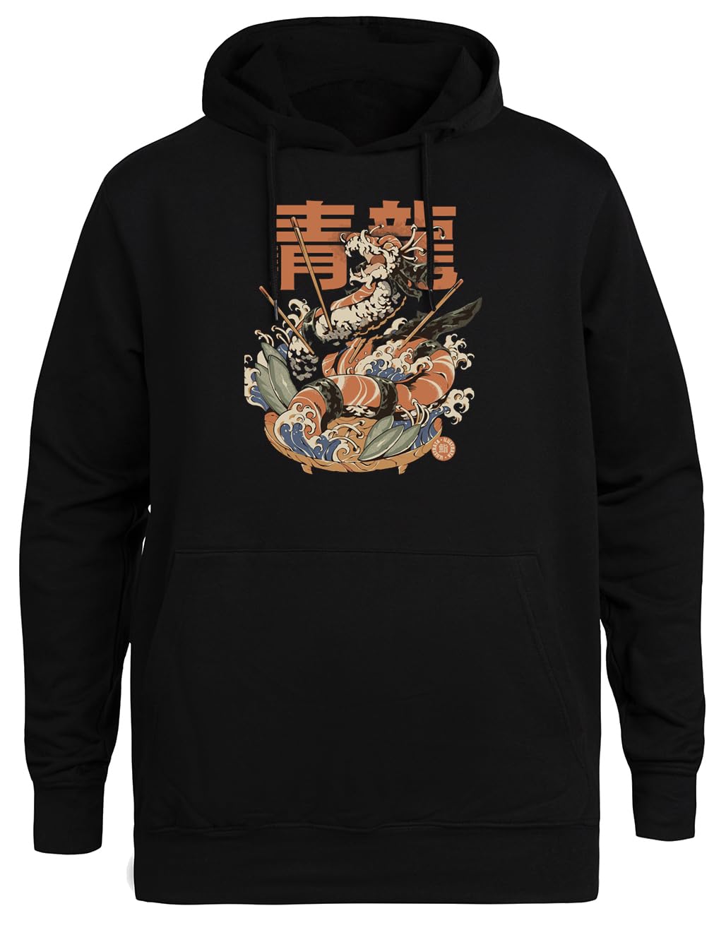 Dragon Sushi Chaqueta con Capucha Ecológica Unisex Negra