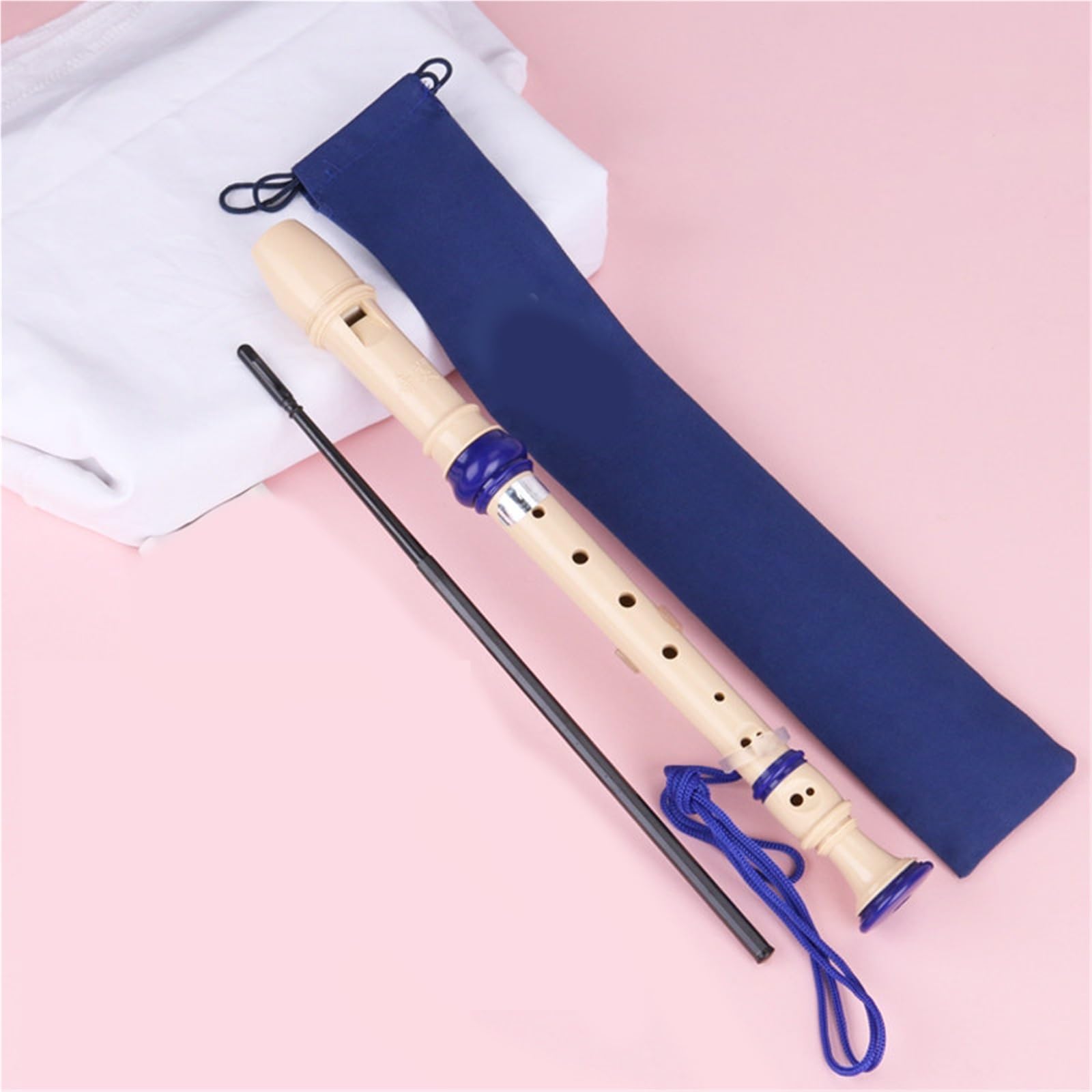 Flauto Dolce Soprano (diteggiatura Tedesca) Strumento A Fiato Per Principianti A 8 Fori Flauto Dolce Principianti(Blue)