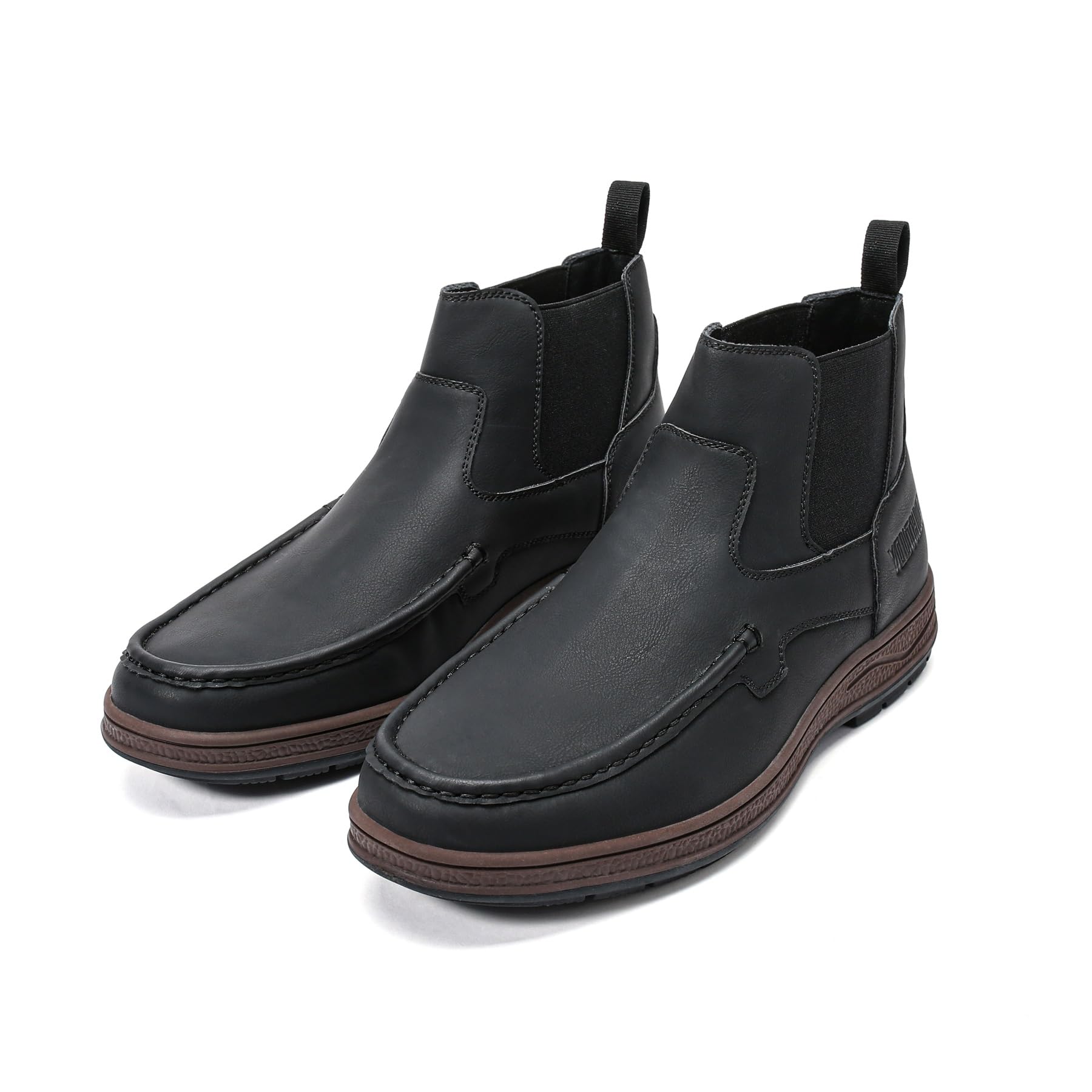YOUTHUP Bottines Chelsea Homme Vintage Bottes Cuir PU Ankle à enfiler Boots Casual Confortable Mode Ville