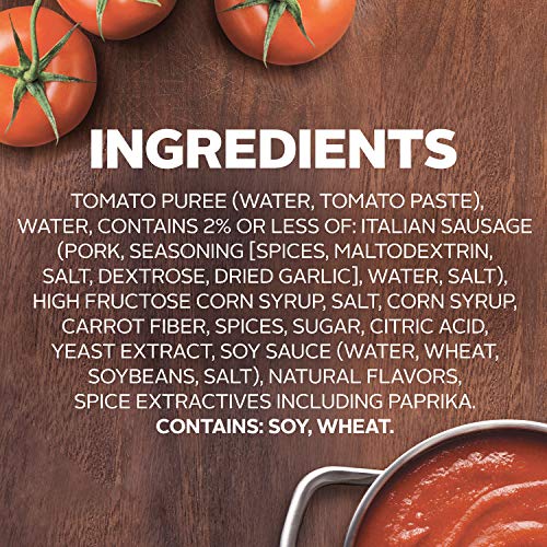 Hunt's Italian Sausage Pasta Sauce, 24 Oz, 12 Pack