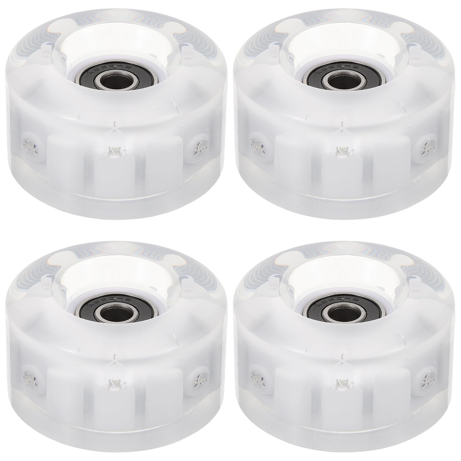 Ruedas para Patines de Hielo Luces, Juego Doble de 6 Unidades Pu