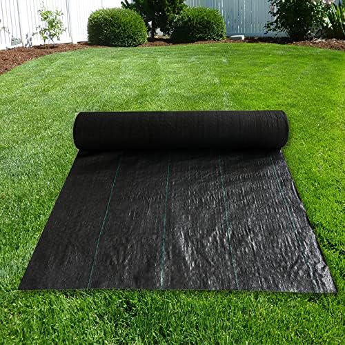 automoris 3.2OZ 6 * 300FT Weed Barrier Landscape Fabric with 100pcs