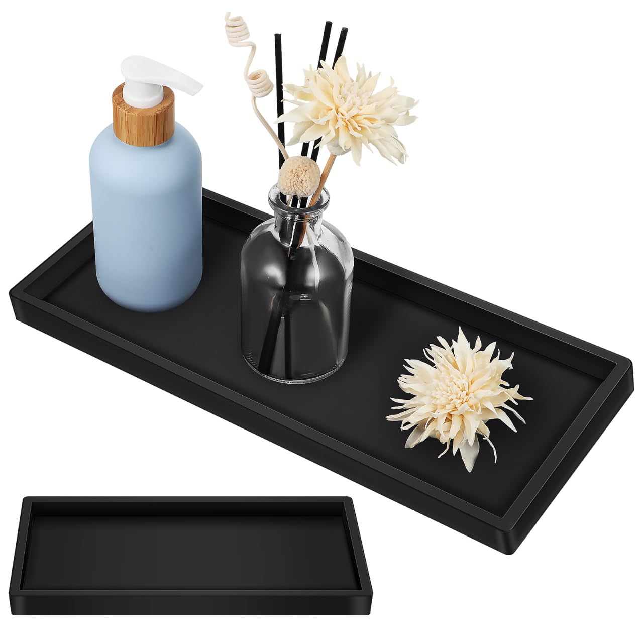 Plateau de rangement silicone imperméable Amosfun pour parfum et maquillage