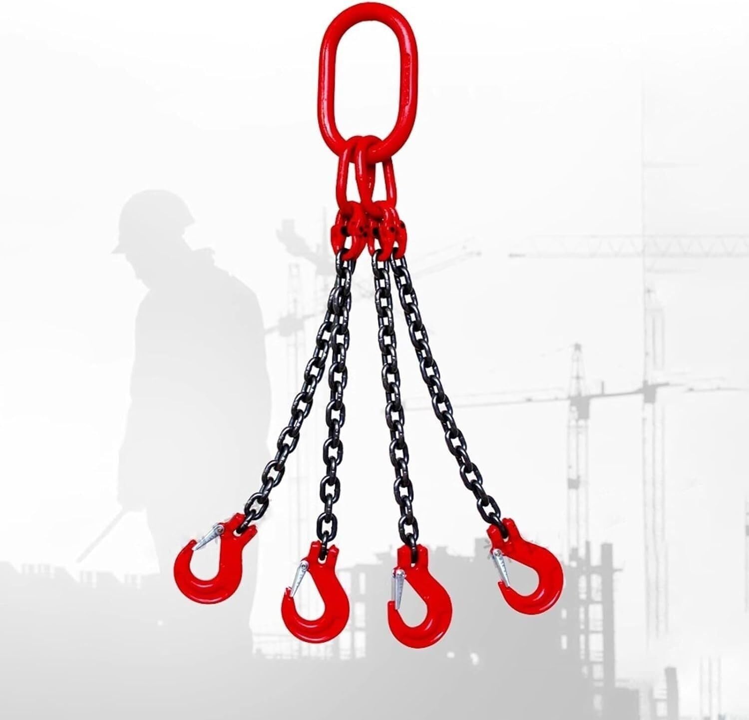 Polipasto de cadena resistente con gancho de elevación, portátil y duradero para necesidades de construcción, almacén y elevación industrial