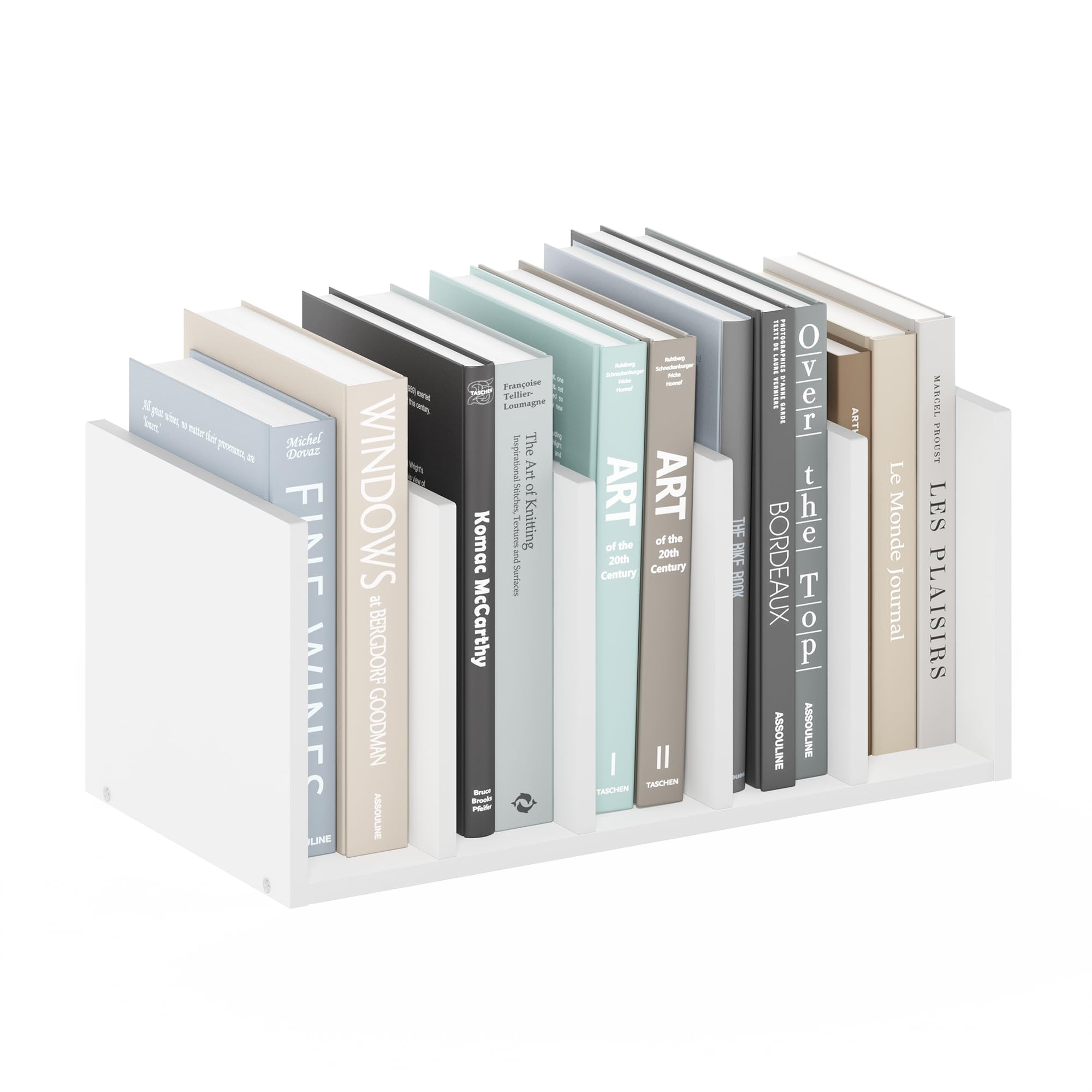 Furinno Hermite Home Office Supplies Desktop Bookshelf Storage Organizer, White