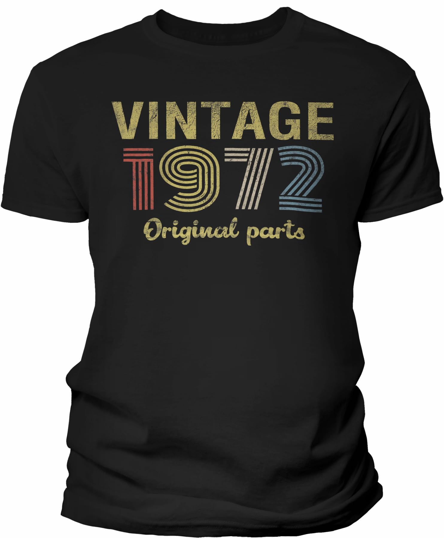 54th Birthday Gift for Men - Vintage Original Parts 1972 Retro Birthday - 001-54th Birthday Shirt