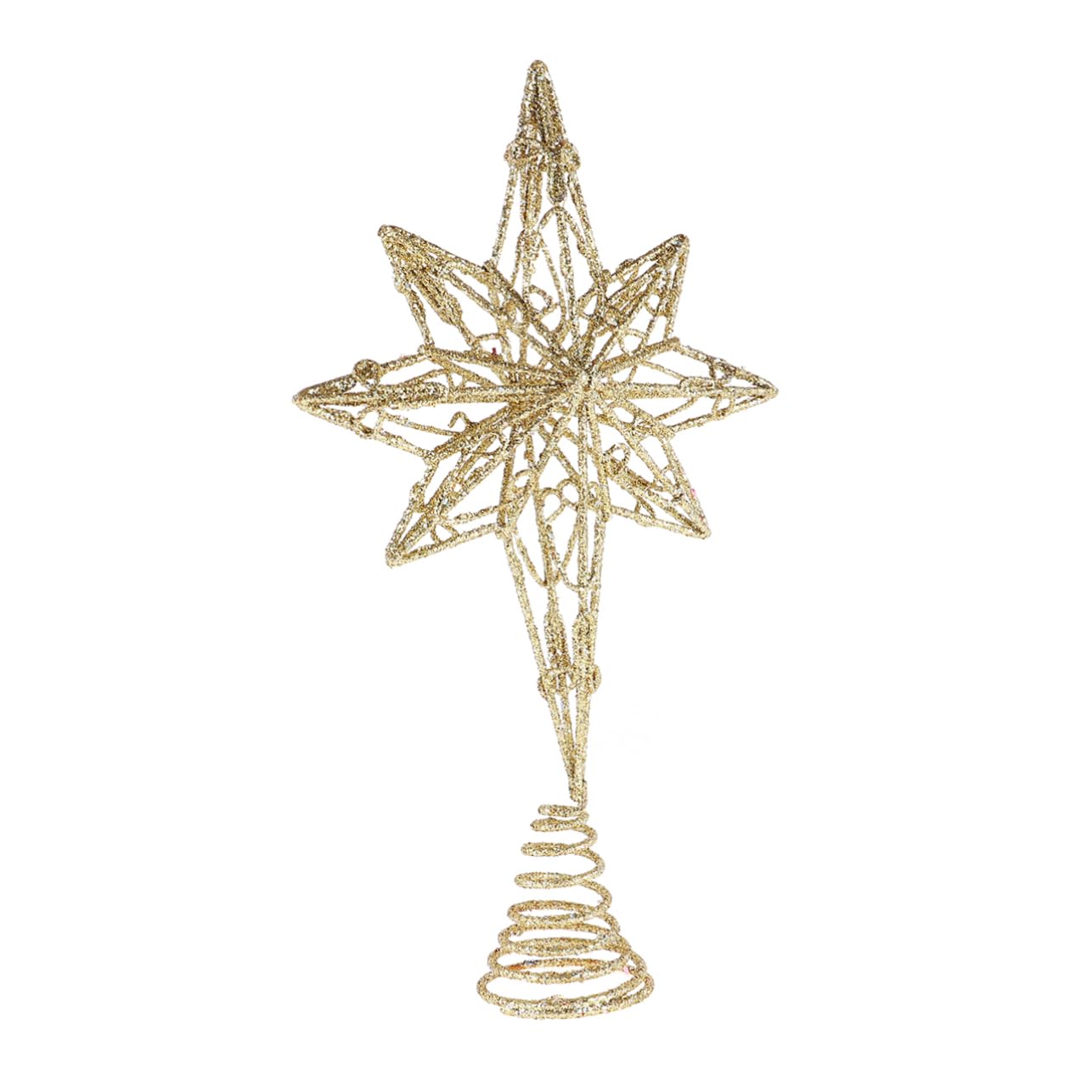 PRETYZOOM 3 Pezzi Di Puntale Per Albero Di Natale in Metallo A Forma Di Stella Di Anice Decorazione Festiva Per La Cima Dell'albero 16x30 Cm Senza Per Le Festività Natalizie