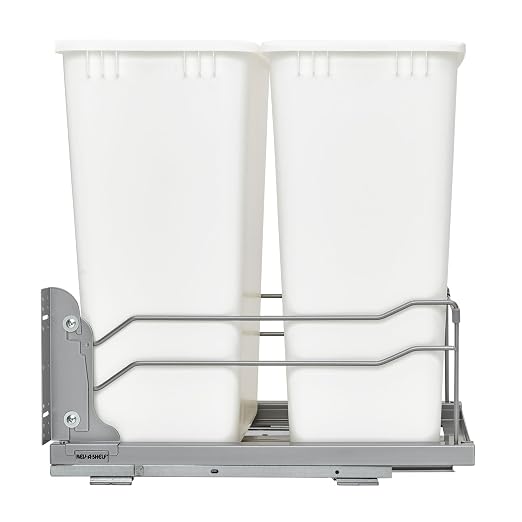 Rev-A-Shelf Doble Cubo Basura 50 Qt Blanco miniatura 6